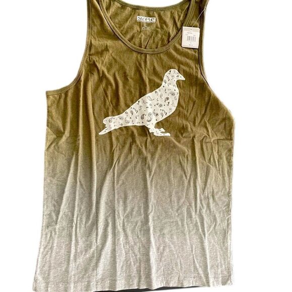 Staple Ombré Tank Top Green with Paisley Details - Picture 1 of 1